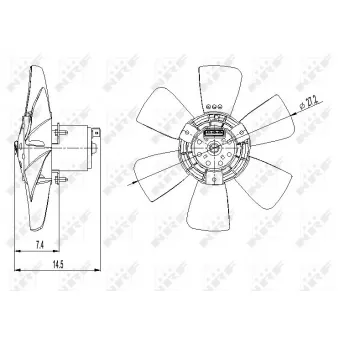 Ventilateur, refroidissement du moteur NRF 47390
