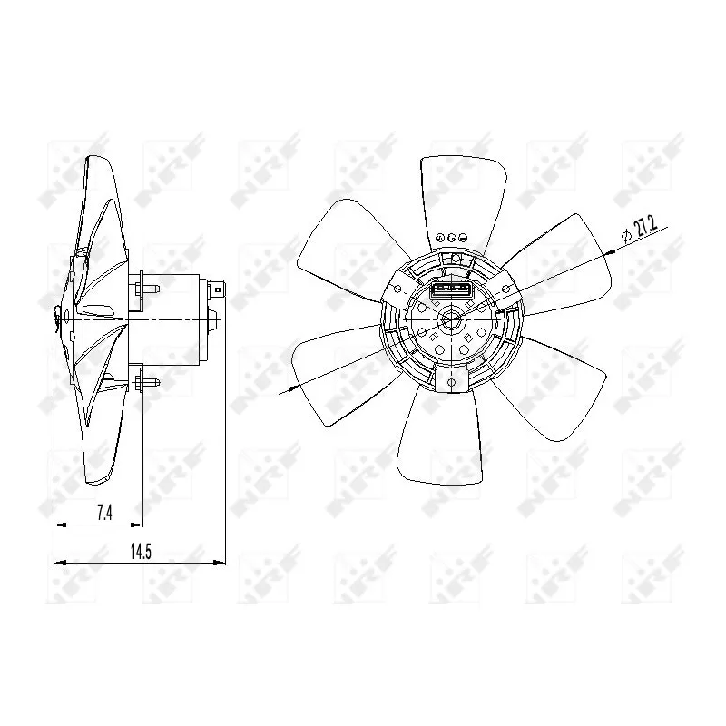 Ventilateur, refroidissement du moteur NRF 47390