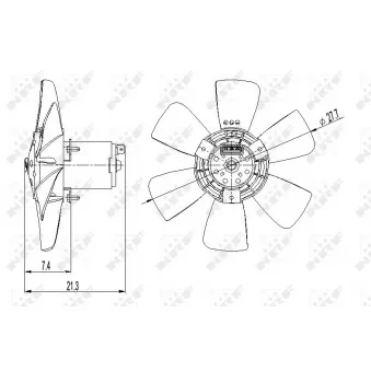 Ventilateur, refroidissement du moteur NRF 47391