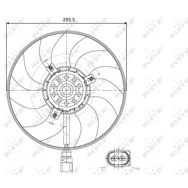 Ventilateur, refroidissement du moteur NRF 47395