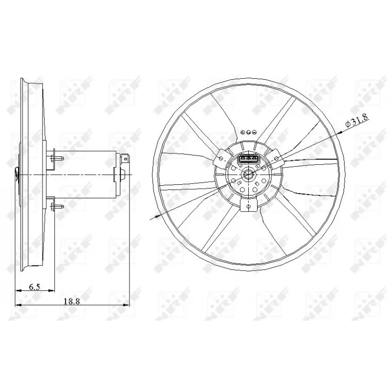 Ventilateur, refroidissement du moteur NRF 47401