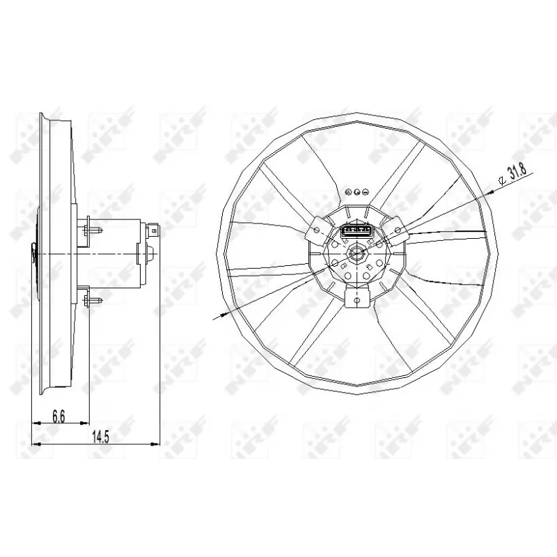 Ventilateur, refroidissement du moteur NRF 47402