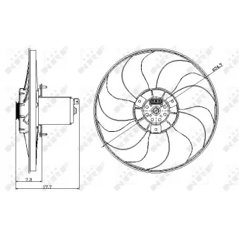 Ventilateur, refroidissement du moteur NRF 47404