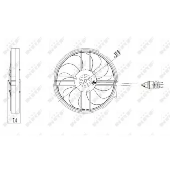 Ventilateur, refroidissement du moteur NRF 47409