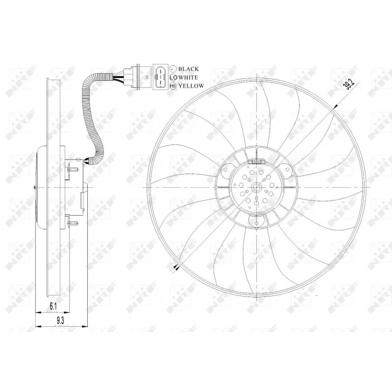 Ventilateur, refroidissement du moteur NRF 47410