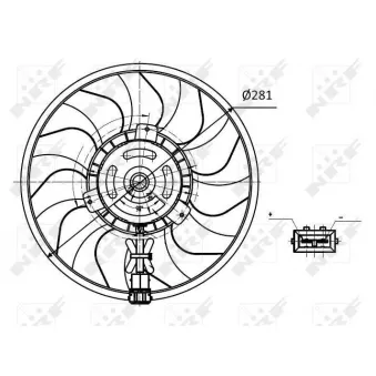 Ventilateur, refroidissement du moteur NRF 47418