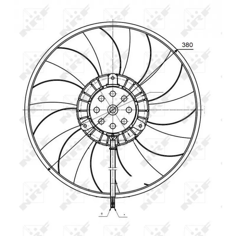 Ventilateur, refroidissement du moteur NRF 47422