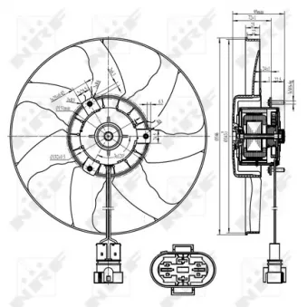 Ventilateur, refroidissement du moteur NRF 47428