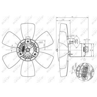 Ventilateur, refroidissement du moteur NRF 47429