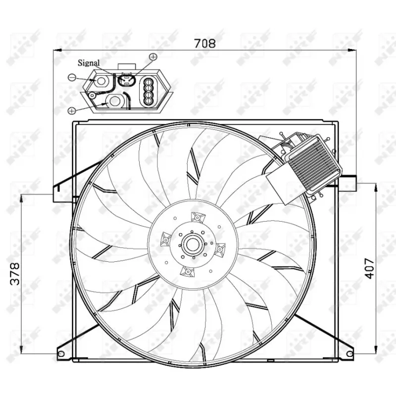 Ventilateur, refroidissement du moteur NRF 47446