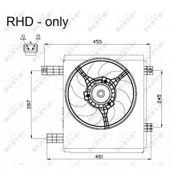 Ventilateur, refroidissement du moteur NRF