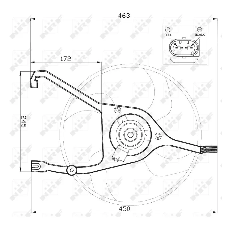 Ventilateur, refroidissement du moteur NRF 47448
