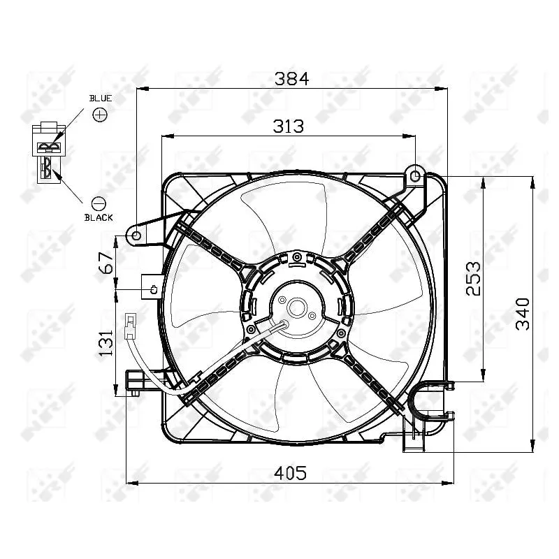 Ventilateur, refroidissement du moteur NRF 47449