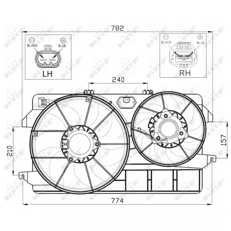 Ventilateur, refroidissement du moteur NRF 47450