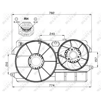 Ventilateur, refroidissement du moteur NRF