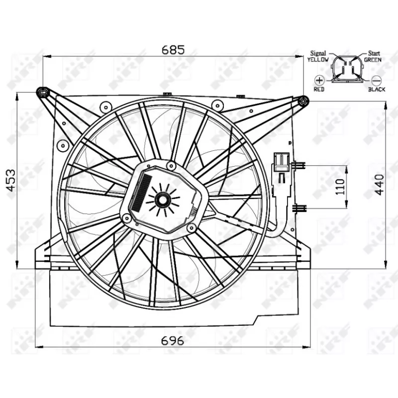 Ventilateur, refroidissement du moteur NRF 47461