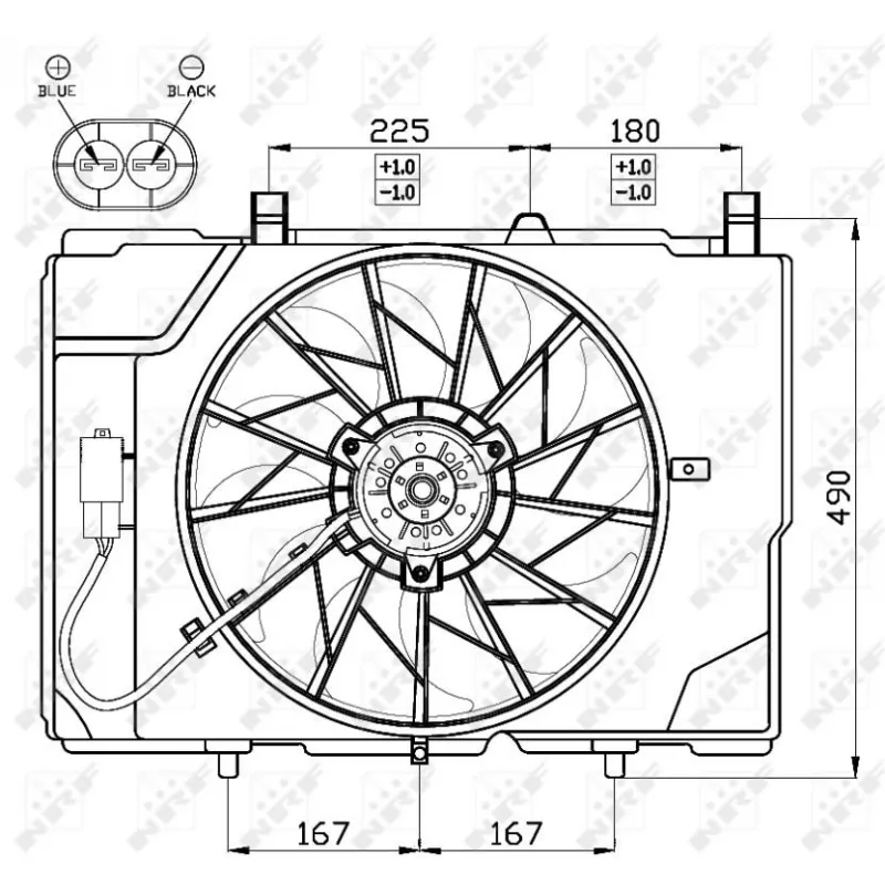 Ventilateur, refroidissement du moteur NRF 47466
