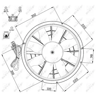 Ventilateur, refroidissement du moteur NRF