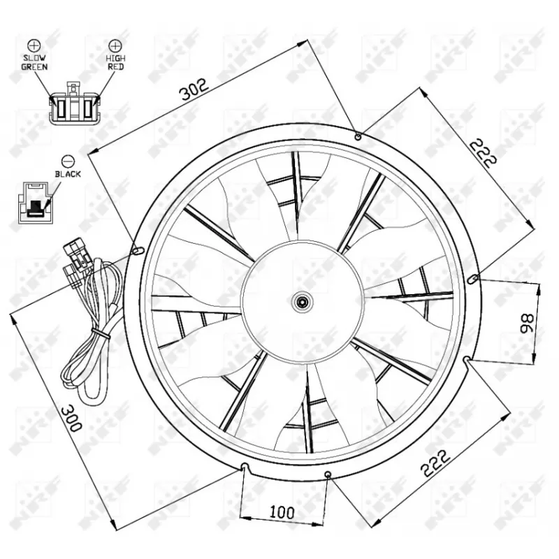 Ventilateur, refroidissement du moteur NRF 47470