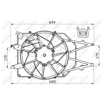 Ventilateur, refroidissement du moteur NRF