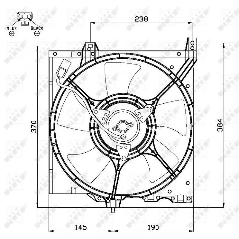 Ventilateur, refroidissement du moteur NRF 47477