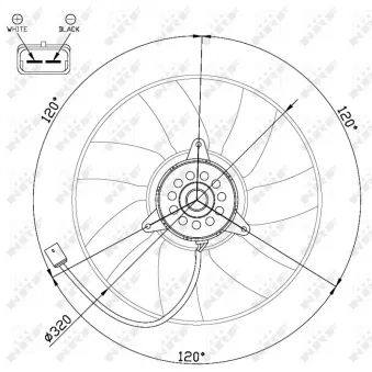 Ventilateur, refroidissement du moteur NRF 47480