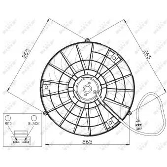 Ventilateur, refroidissement du moteur NRF 47483