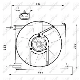Ventilateur, refroidissement du moteur NRF 47484
