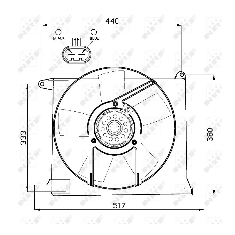 Ventilateur, refroidissement du moteur NRF 47484