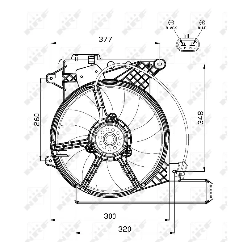 Ventilateur, refroidissement du moteur NRF 47488