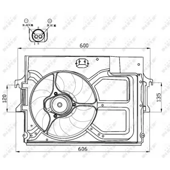 Ventilateur, refroidissement du moteur NRF 47490