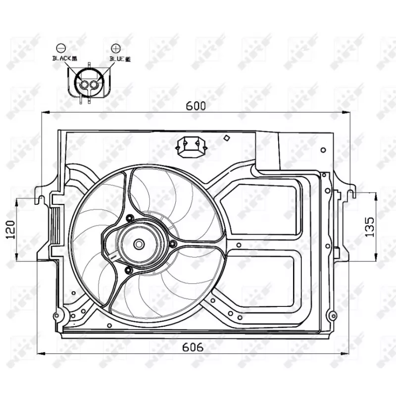 Ventilateur, refroidissement du moteur NRF 47490