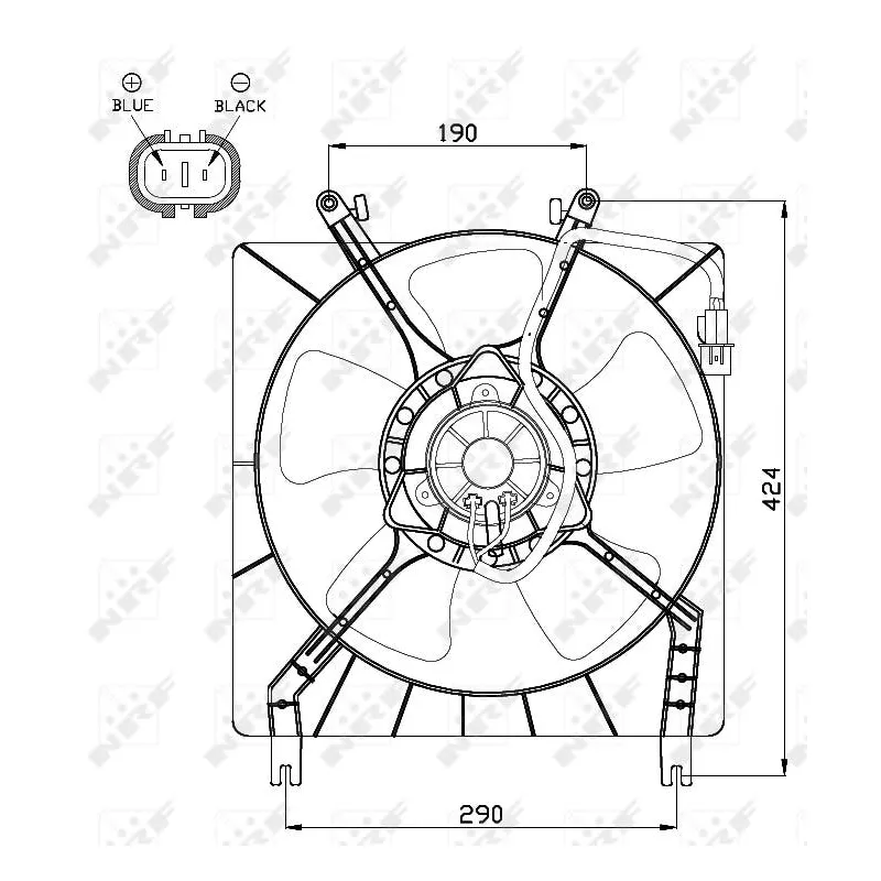 Ventilateur, refroidissement du moteur NRF 47492