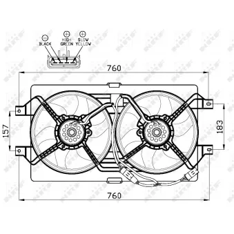 Ventilateur, refroidissement du moteur NRF