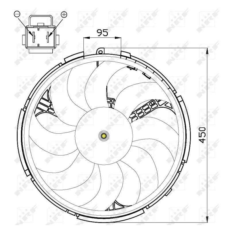Ventilateur, refroidissement du moteur NRF 47507