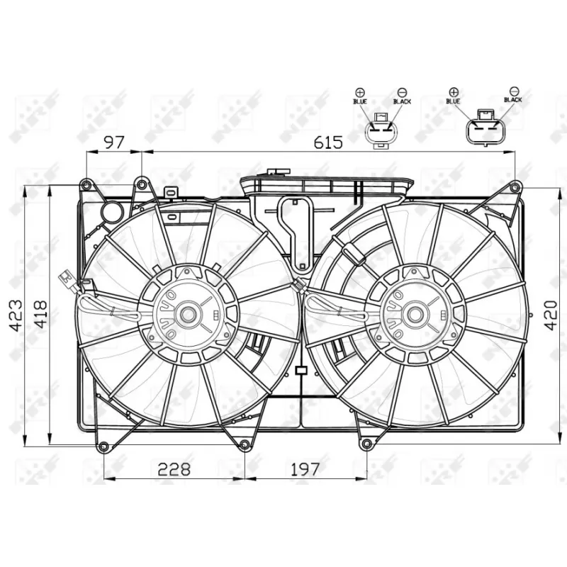 Ventilateur, refroidissement du moteur NRF 47511