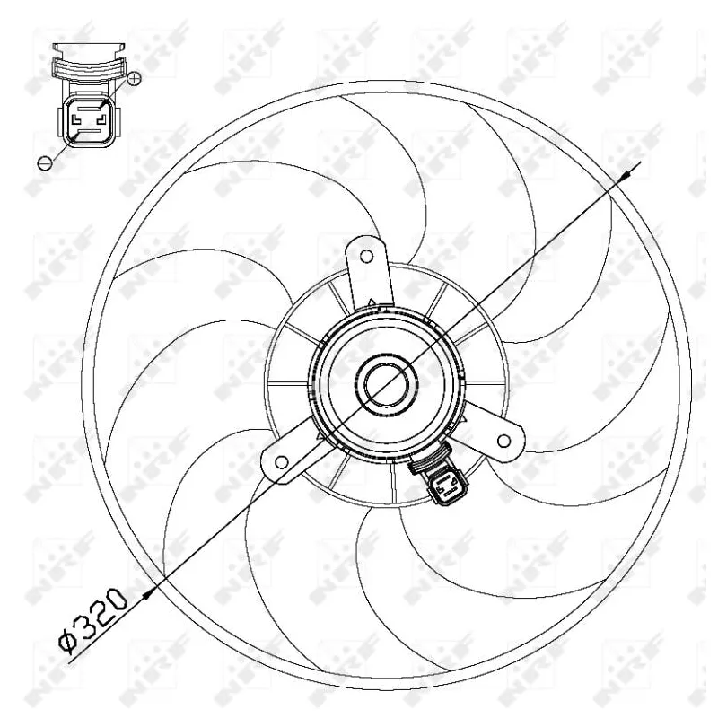 Ventilateur, refroidissement du moteur NRF 47514
