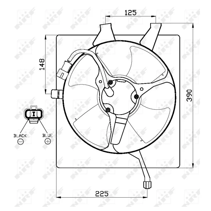 Ventilateur, refroidissement du moteur NRF 47517