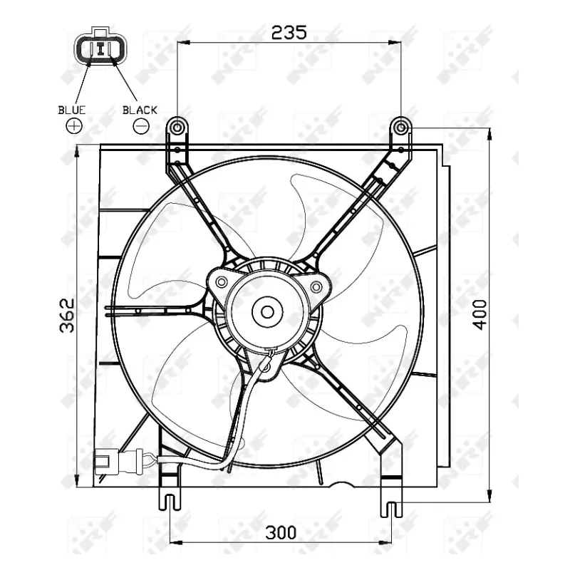 Ventilateur, refroidissement du moteur NRF 47526