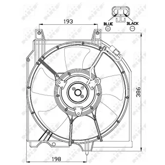 Ventilateur, refroidissement du moteur NRF 47528