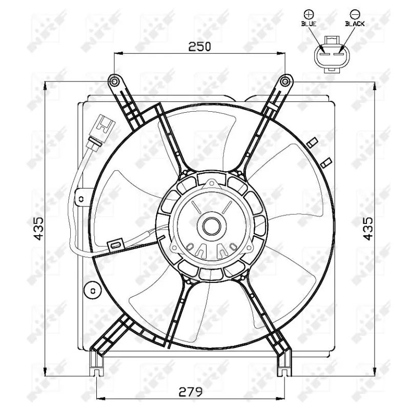 Ventilateur, refroidissement du moteur NRF 47534