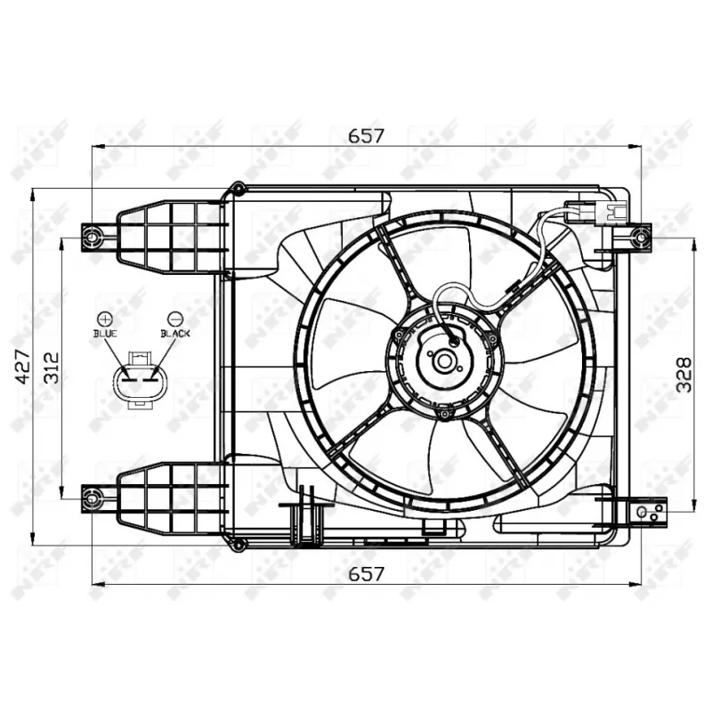 Ventilateur, refroidissement du moteur NRF 47537