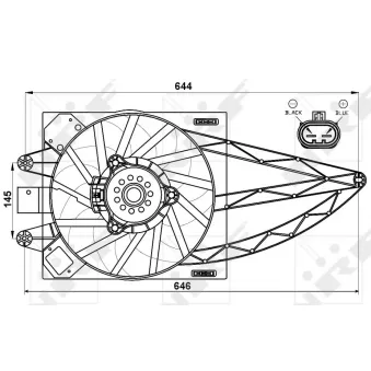 Ventilateur, refroidissement du moteur NRF 47541