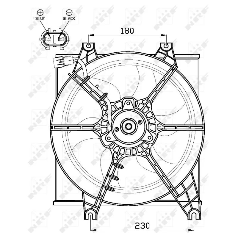 Ventilateur, refroidissement du moteur NRF 47546