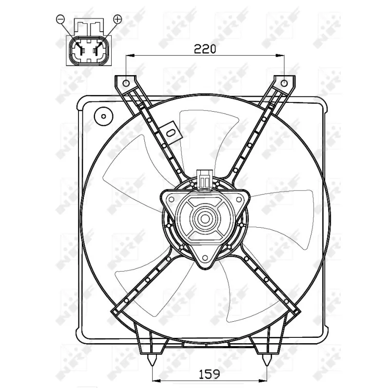 Ventilateur, refroidissement du moteur NRF 47550