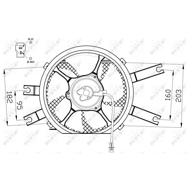 Ventilateur, refroidissement du moteur NRF 47554