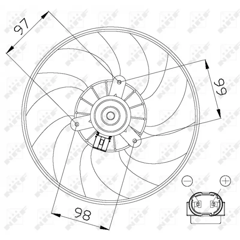 Ventilateur, refroidissement du moteur NRF 47557