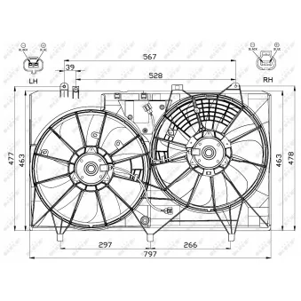 Ventilateur, refroidissement du moteur NRF