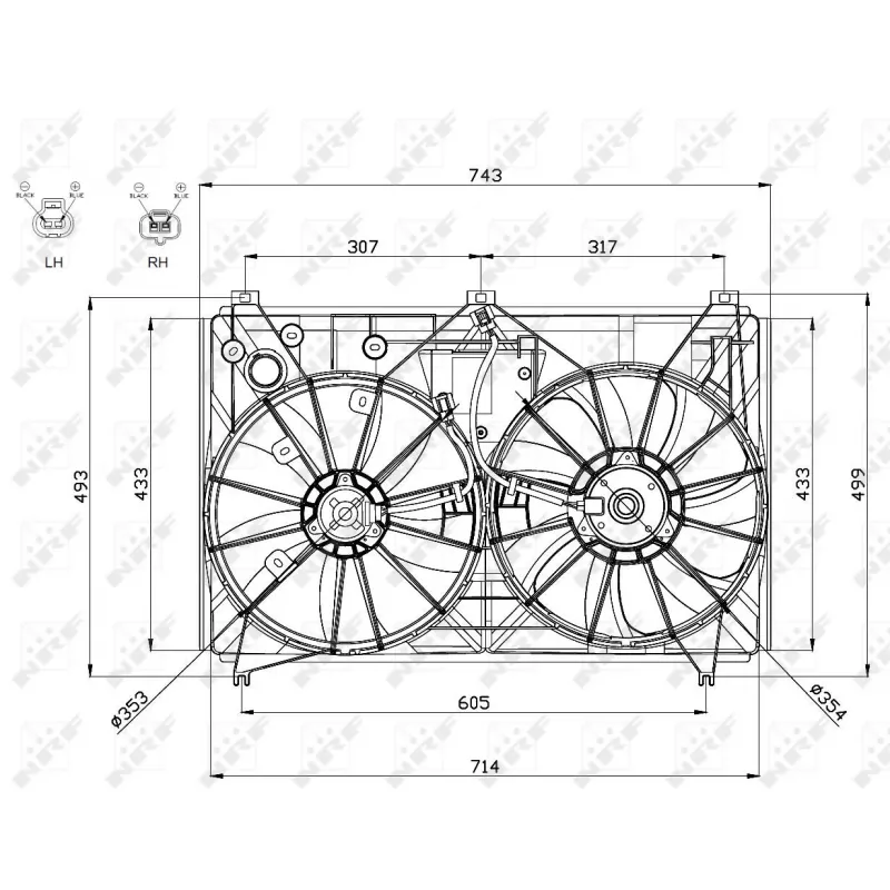 Ventilateur, refroidissement du moteur NRF 47569