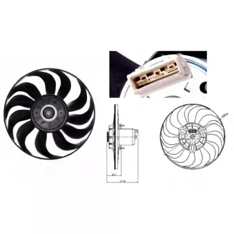 Ventilateur, refroidissement du moteur NRF 47641